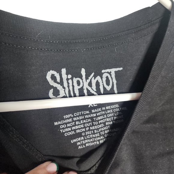 Slipknot T Shirt XL Black Short Sleeve Stretch Tee - Picture 2 of 4